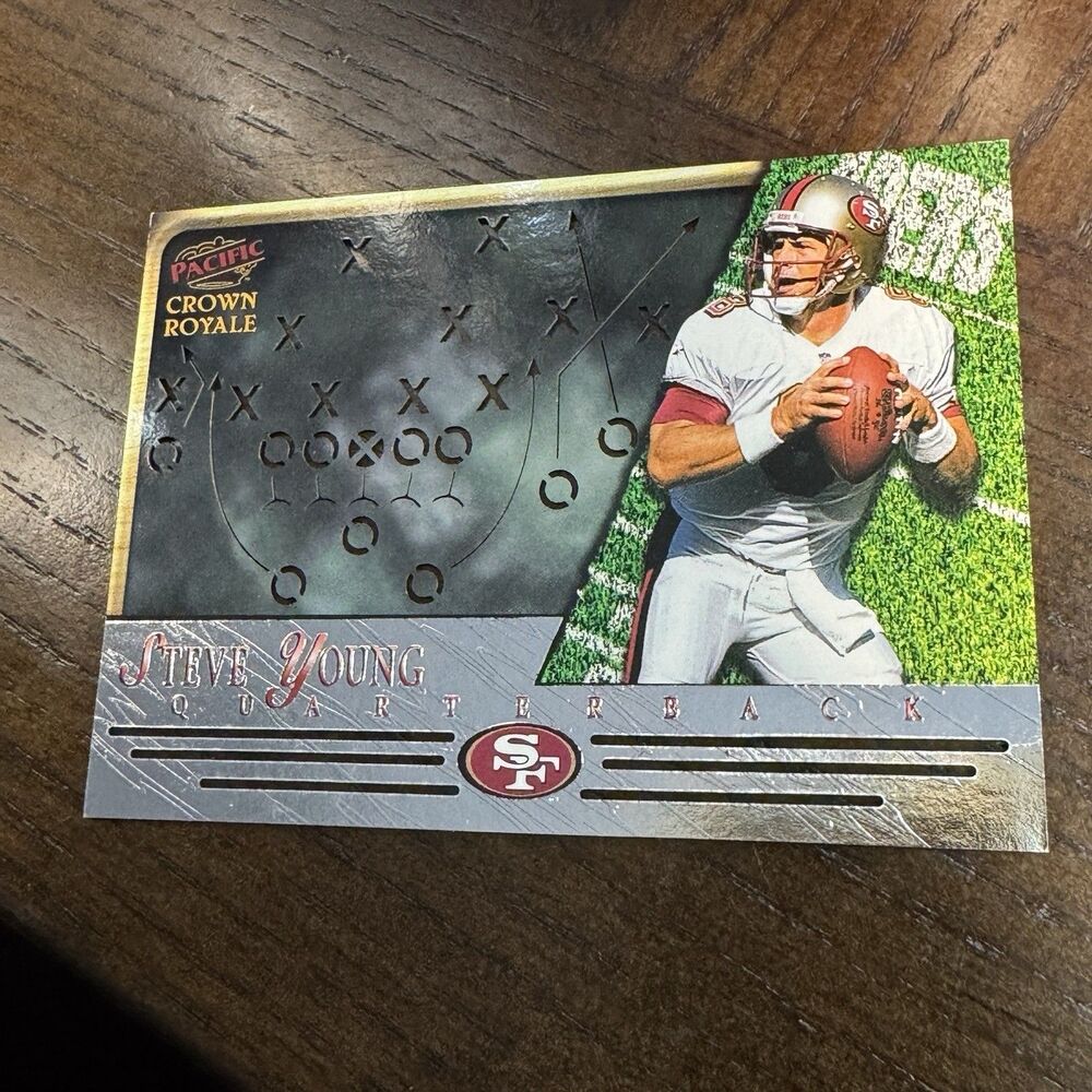 1997 Pacific Crown Royale Chalk Talk Steve Young #18 NM